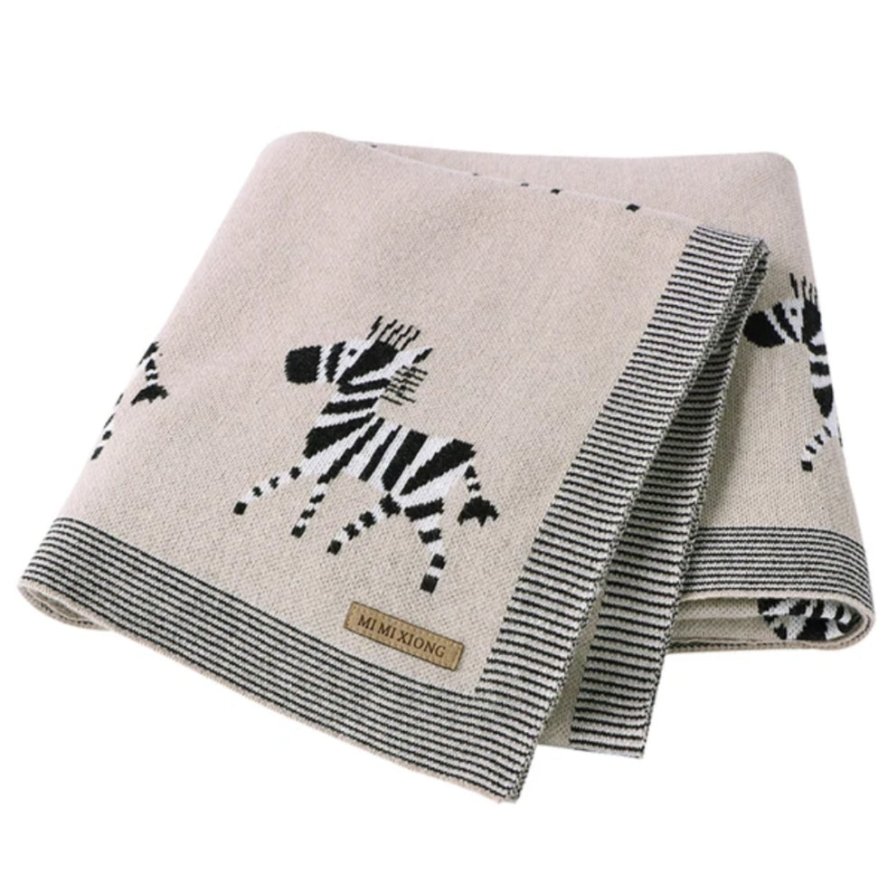 Cream Zebra blanket