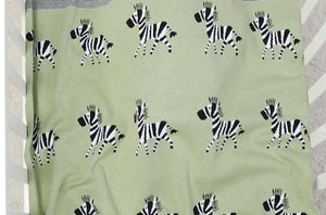 Olive green Zebra blanket