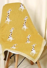 Load image into Gallery viewer, Mustard Giraffe blanket